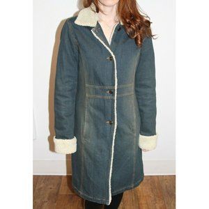 GAUCHA jean jacket sherpa accents quilted Small